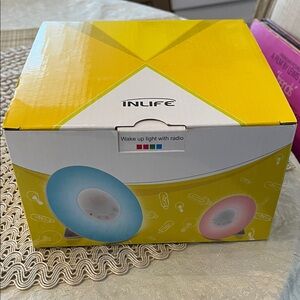 Wake Up Light with Radio - Blue and Pink by INLIFE